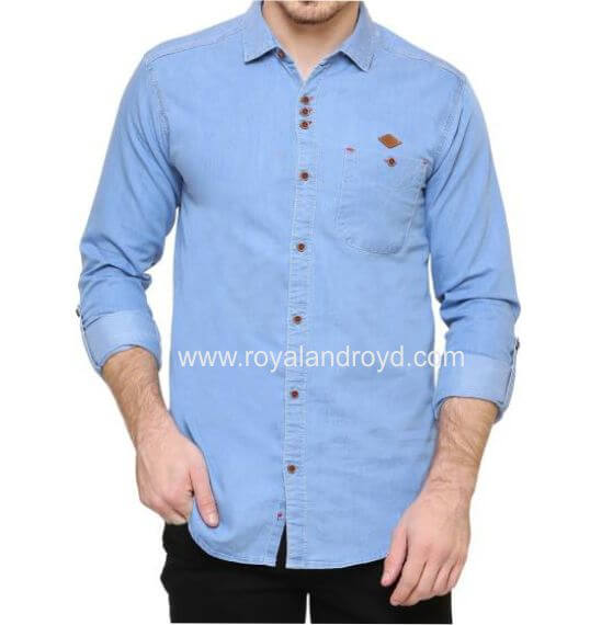 royal blue denim shirt